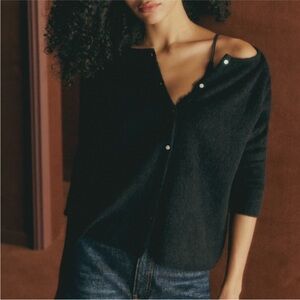 SÉZANE black gaspard cardigan